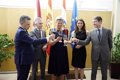 Grande-Marlaska, Llop et Johansson signent le livre d&rsquo;honneur de la mairie de Logroño