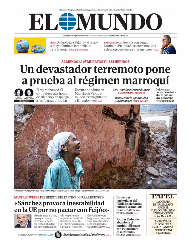 La Une des journaux du dimanche 10 septembre