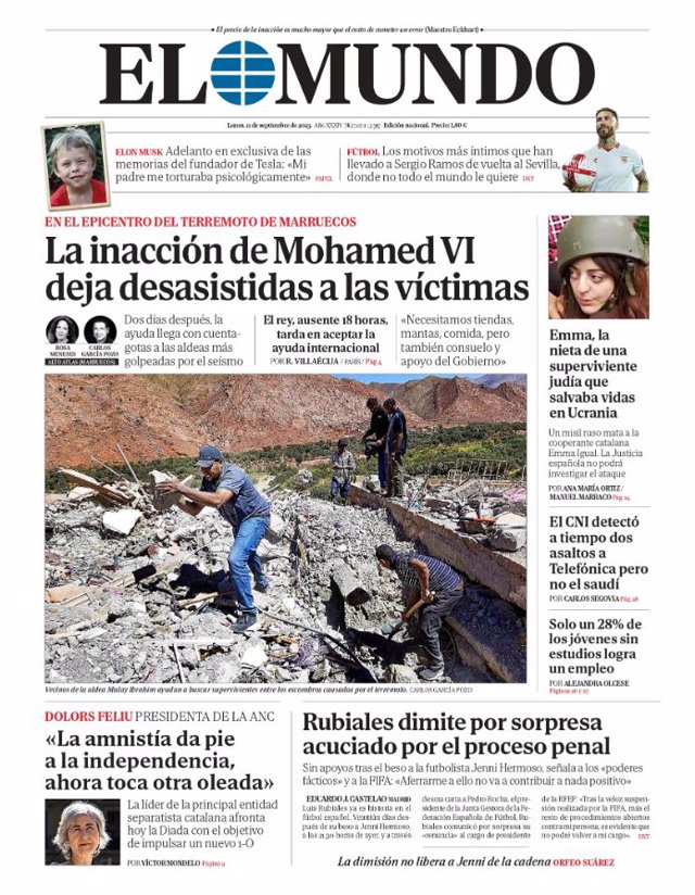 La Une des journaux du lundi 11 septembre