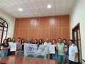 Les jeunes volontaires du programme Corps européen de solidarité sont reçus lors d’une cérémonie de bienvenue officielle