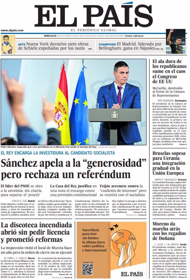 La Une des journaux du mercredi 4 octobre