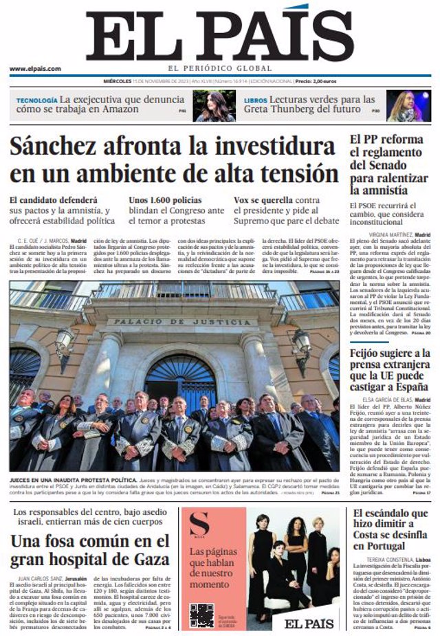 La Une des journaux du mercredi 15 novembre