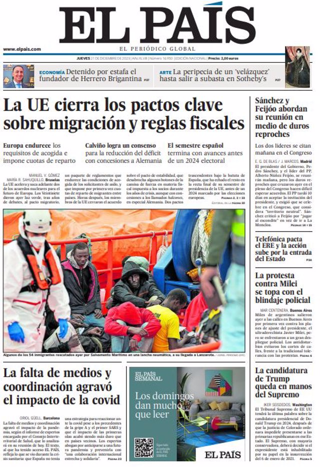 La Une des journaux du jeudi 21 décembre