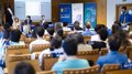 Des étudiants de l'Université Pablo de Olavide (Séville) participent à une simulation du Parlement européen