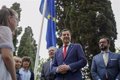 Moreno assiste ce jeudi au lever du drapeau de l'UE devant le palais de San Telmo à l'occasion de la Journée de l'Europe