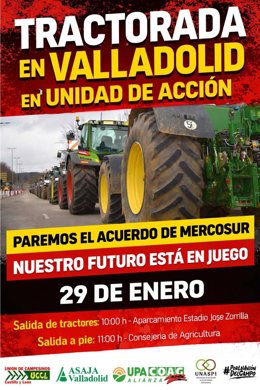 Les OPA de Valladolid se joignent aux tracteurs du 29 janvier pour protester contre l'accord avec le Mercosur